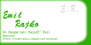 emil rajko business card